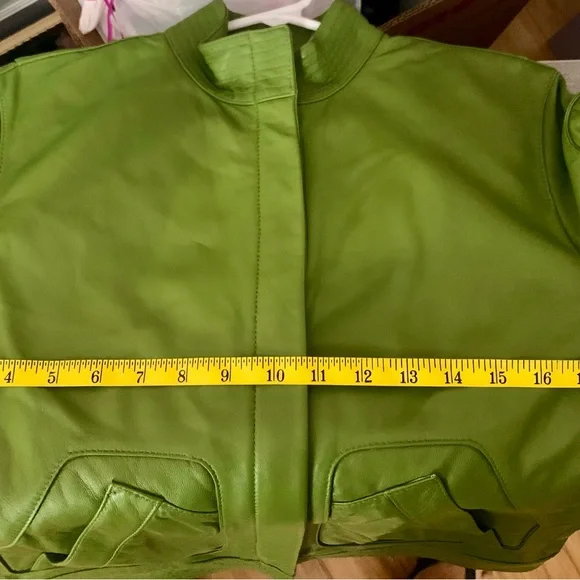 Preston & York Vibrant Green Leather Jacket - Picture 7 of 8